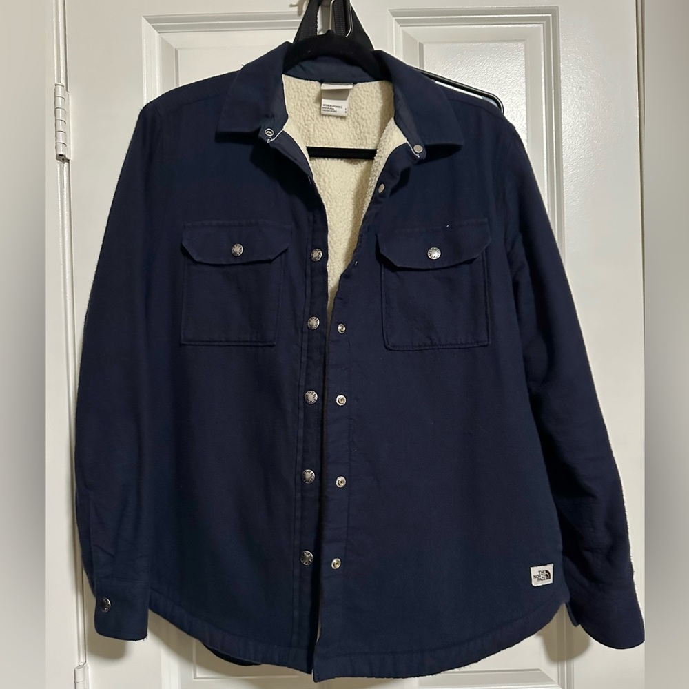 North Face Sherpa flannel women's large campshire